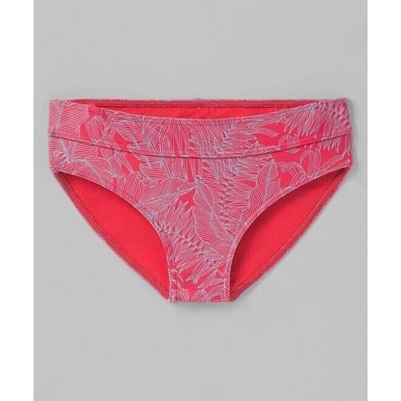 Prana Papaya Fronda Ramba Bottom Bikini Swim Bottom Womens Small Pink NEW - Picture 2 of 12